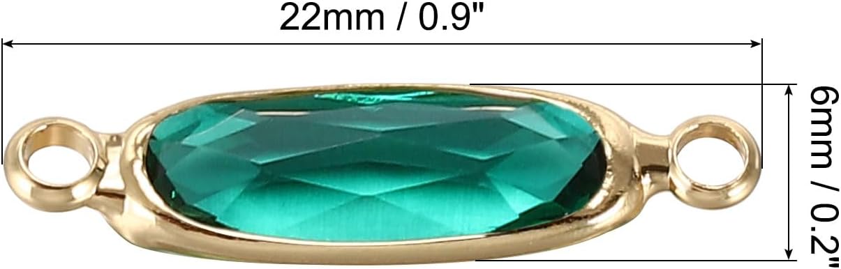 PATIKIL Birthstone Connector Link, Diamond Clear Charm Links, Jewelry Findings Crystal Bead Link for Drop Dangle Pendants Necklace Bracelet Earring - Image 2