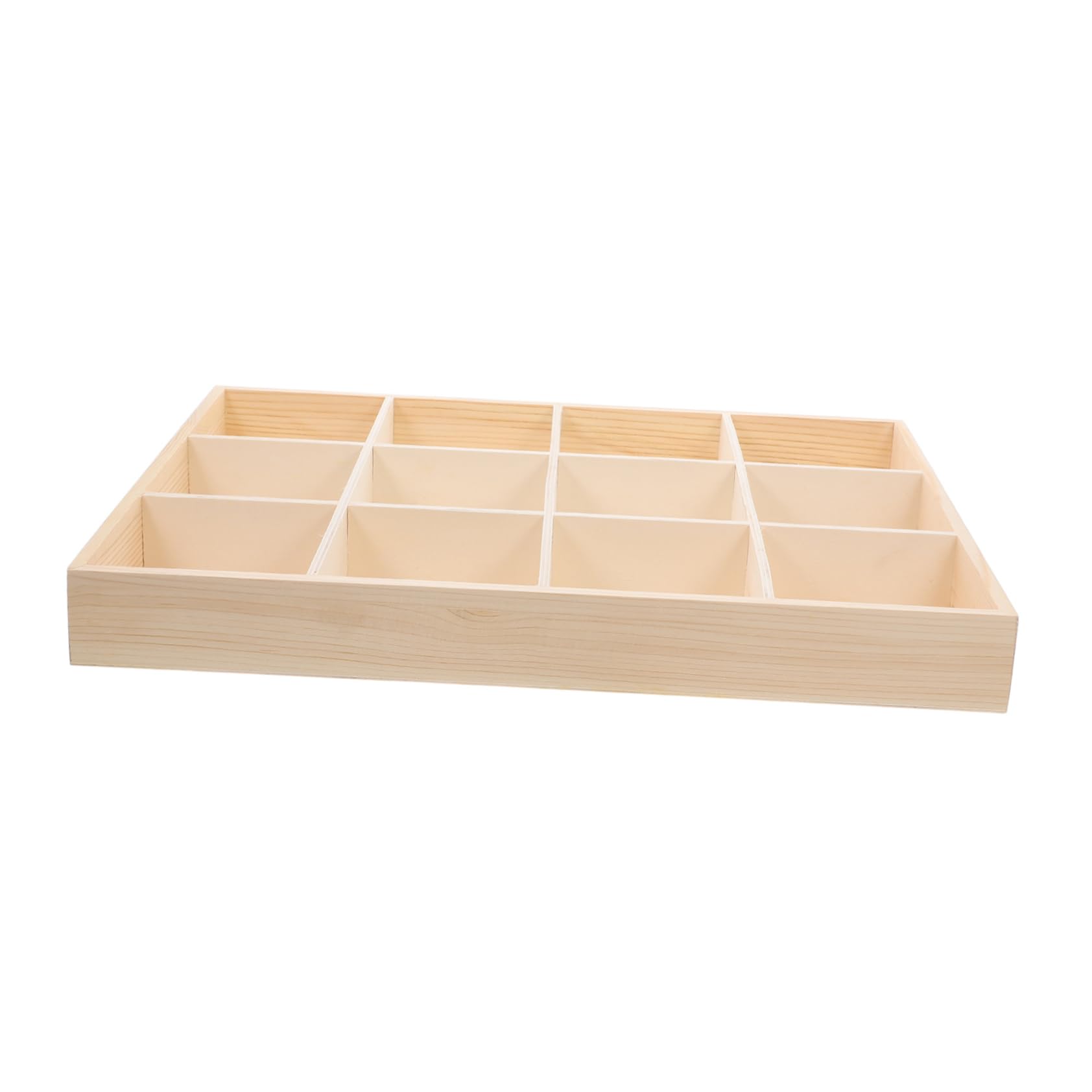 Homoyoyo Organizador de Escritorio de Madera Múltiples Compartimentos, Caja de Almacenamiento de Oficina Versátil para Maquillaje, Papelería y Accesorios