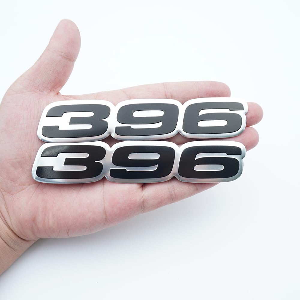Placa de identificación de motor 396 en aluminio pulido para camión 8