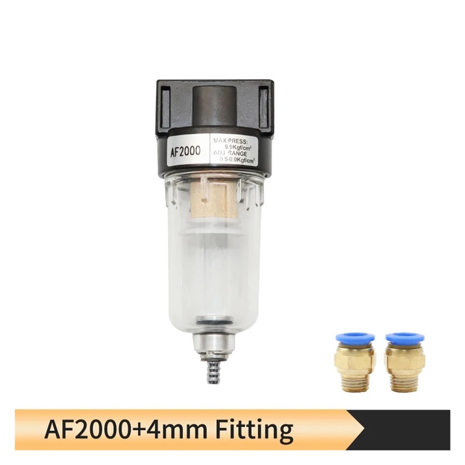 AF2000 - Piezas neumáticas - Filtro de aire - Unidad de tratamiento de la fuente for compresor - Separación de aceite y agua - 1 unidad(PC 4mm Fitting)