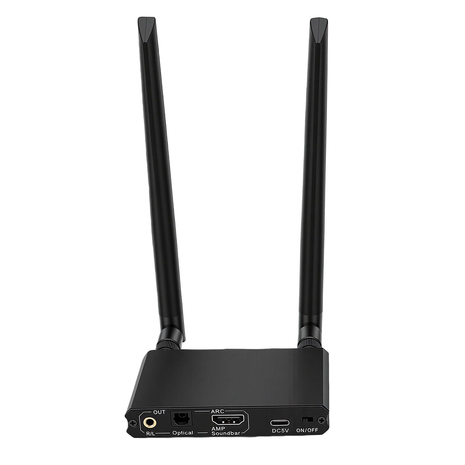 GOWENIC Receptor de Transmisor de Sonido Inalámbrico de 2,4 GHz, Kit de Adaptador de Audio Bluetooth 5.3, Largo Alcance de 164 Pies, Baja Latencia, con ARC óptico de 3,5 Mm, para TV,