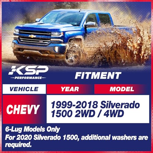 Image of KSP 2inch Rear Drop Shackle Kit for 99-19 Sierra Silverado 1500