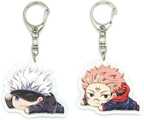 EBTY DREAMS Inc. - Juego de 2 llaveros acrílicos Jujutsu Kaise Sukuna Ryoumen, Satoru Gojou v2, Multi colorido