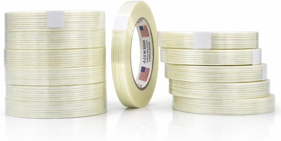 MAT Commodity Grade Fiberglass Reinforced Filament Strapping Tape - 3/4 in. Wide x 60 yds. (Pack of 48) Filaments Run Lengthwise