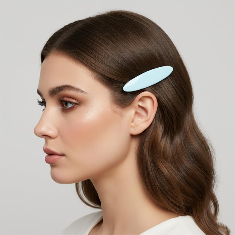 Image of Pastel Comb Style Hair Clip Set for Women and Womens, Strong Grip Plastic Side Comb Hair Clips for Daily Hair Styling, Assorted Colors, Pack of 24 Pieces