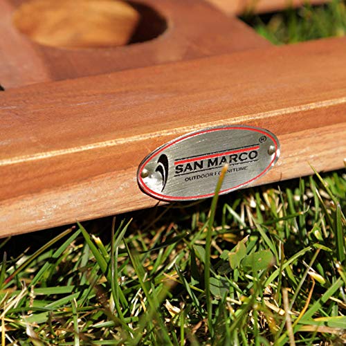 San Marco Tavolo rotondo allungabile in teak fino a 130 cm
