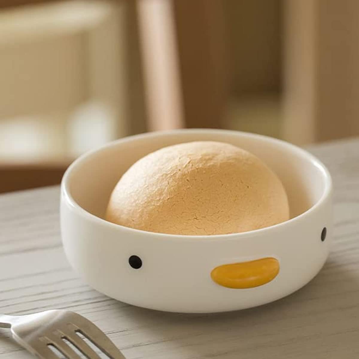 Funny cute chick Plates, 3.5in Mini Dessert Plates（2 pieces) Safety Ceramics sauce plate, Small animal food bowl.