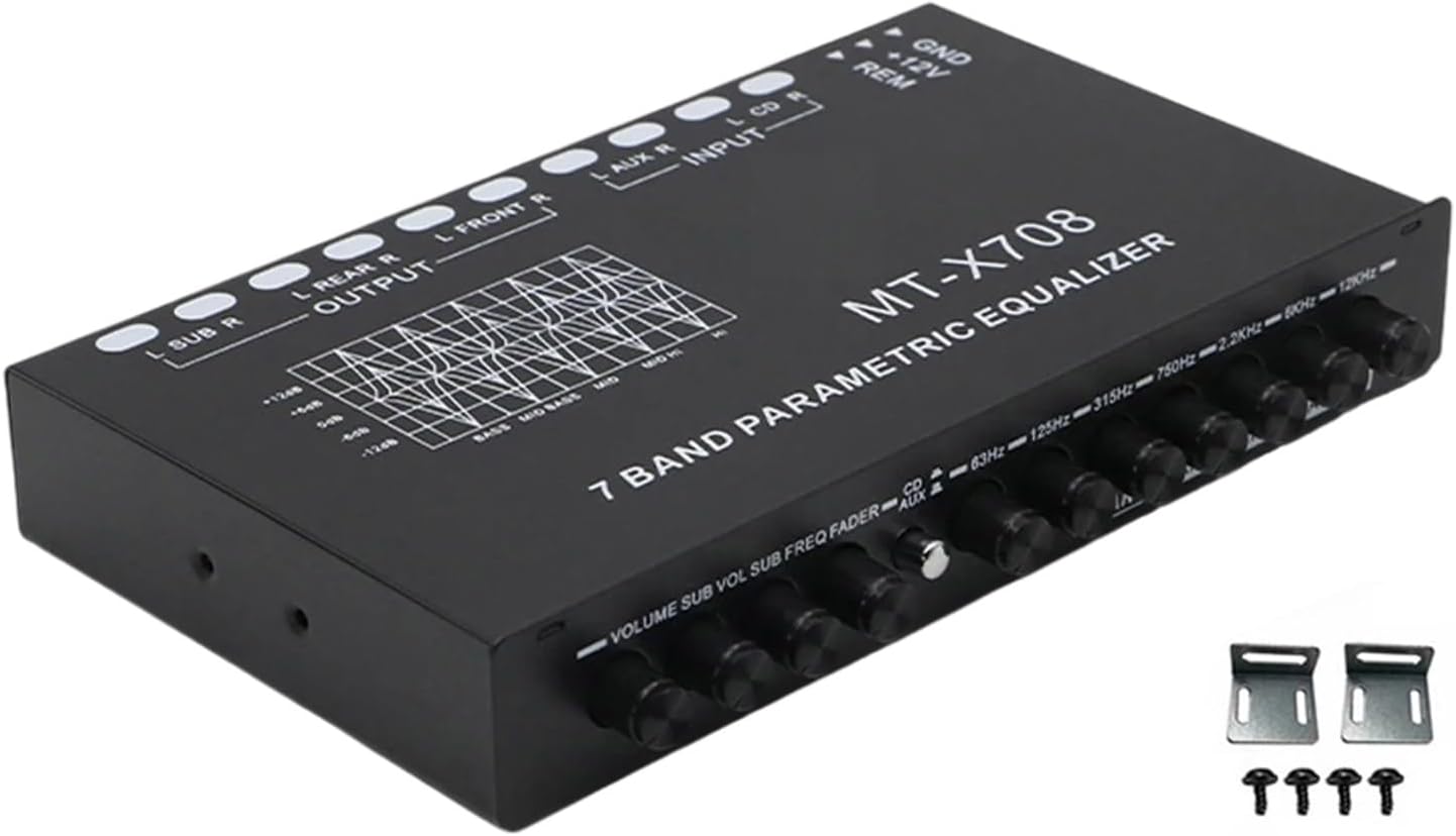 Profession Advanced 7 Band Car Stereo Equalizers Multifunctional Tuning Crossovers Amplifier for Enhanced Sound Equalizer