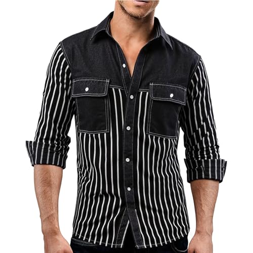 Chemise en jean droite coupe confortable pour homme actif look décontracté