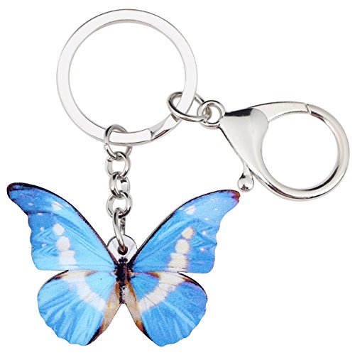 Porte-clés Morpho Helena BONSNY papillon coloré ultra résistant