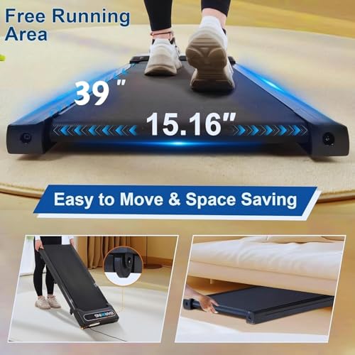 Image of BARWING Foldable Incline Walking Pad 3.0 /3.5 HP Treadmills for Home, 7.5 /8.5 MPH Under Desk Treadmill with Handles, Foldable Treadmill with Quiet Brushless, 330 LBS Weight Capacity