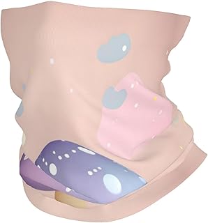 Cartoon Mushroom Outdoor Face Mask- Multi Functional Seamless Microfiber Protection Neck Gaiter Shields Headwear Headband Scarf Sports