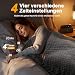 Focbeo XXXL Heizkissen mit Abschaltautomatik (80 x 60 cm), Wärmekissen elektrisch mit 6 Temperaturstufen & 4 Zeiteinstellungen für Rücken, Schultern, Bauch, Beine, Schnellaufheizung, Maschinenwaschbar