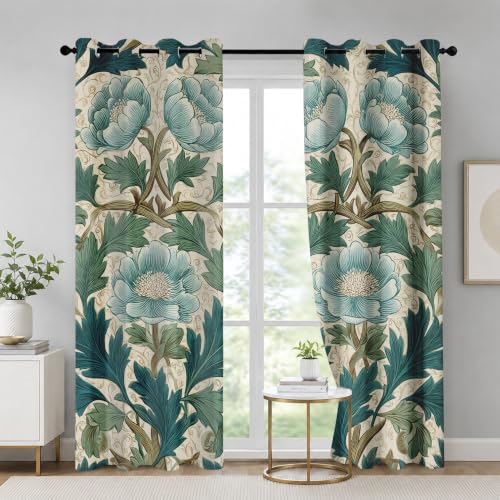Draperies intérieures à oeillets haut de gamme bleues 140x200 cm - 2