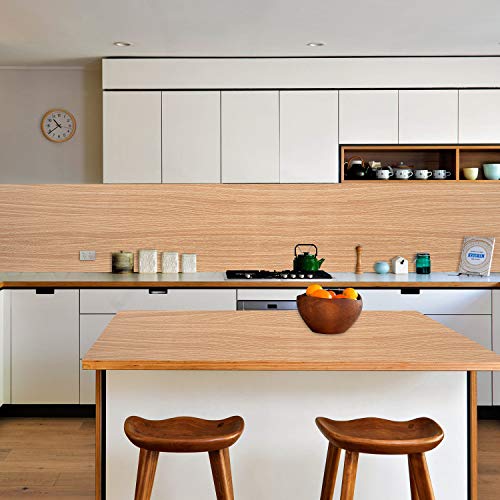 Mecpar Wood Contact Paper Maple Wood Wallpaper Peel And Stick Wallpaper Light Wood Grain Contact Paper Self Adhesive Removable Wallpaper For Furniture Cabinet Countertop Kitchen 17.7'' X 78.7'' #TOP2