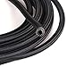 Universal 6AN 12Ft Fuel Line Hose Nylon Stainless Steel Braided Fuel Line with Fitting Adapter Black