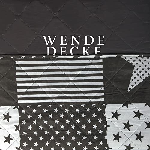 Bestlivings Tagesdecke (Stars & Stripes) 220x240 cm mit wattierter Zwischenlage, Bettüberwurf - Überwurfdecke, Sommerdecke gesteppt - Steppdecke, Wendedecke