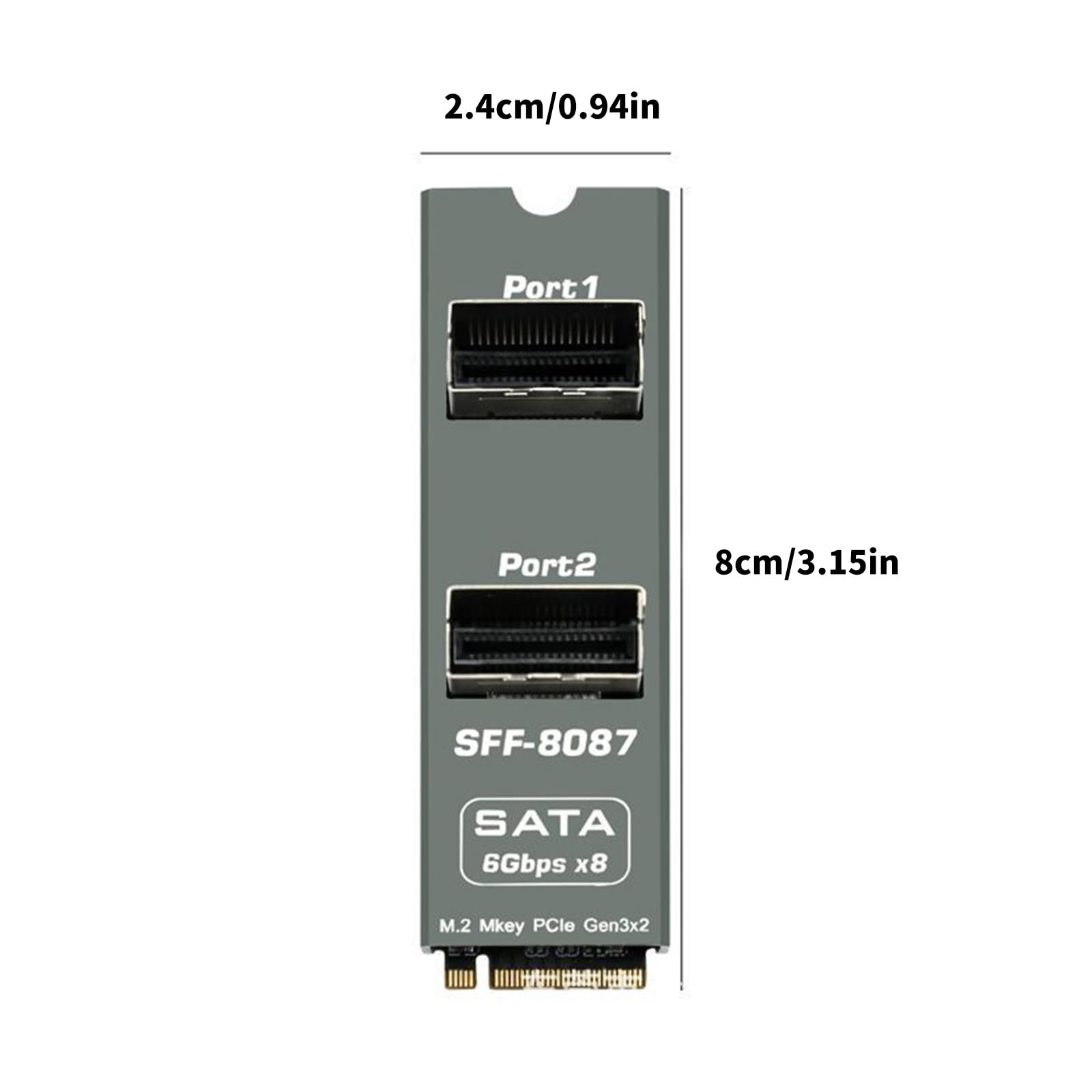 Carte d'extension SFF-8087 à 2 ports