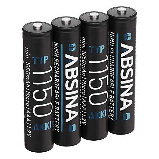 ABSINA AAA Akku für Telefon Gigaset 1150 NiMH 4er Pack - Akku AAA für Telefon mit 1,2V & min. 1050 mAh - Geeignet für Gigaset CL660HX, A400 A415, C300 C430, C475 C530 UVM.