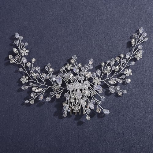 Peine para cabello con piedra de strass vintage miniatura 1