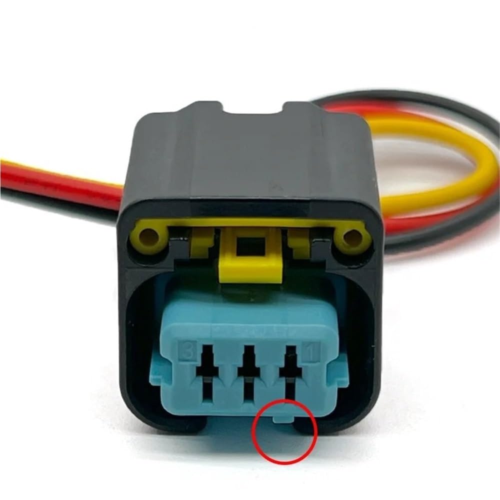 Connettore compatibile con Citroen 3 poli connettore sensore albero motore auto cablaggio cablaggio spina elettronica impermeabile 1801179-1 1801179-2 1801179 (grigio)