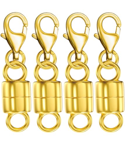 Dailyacc Lobster Magnetic Necklace Clasps and Closures Safety 14K Gold and Silver Jewelry Converters for Bracelets Chain Extender
