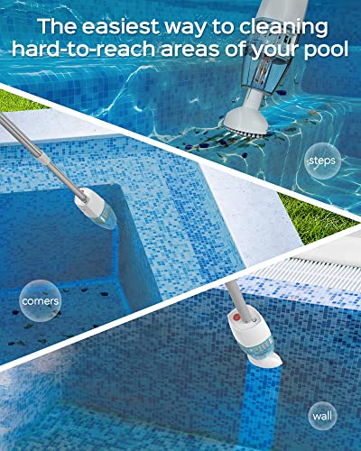 Wybot HYSON 100-AA 2024 New) Wybot Hyson 100 Handheld Pool Vacuum With Two Brush Heads, Cordless Pool Vacuum For Above Ground Pool, Telescopic Pole, 60 Mins Runtime, Deep Cleaning For Spa/Hot Tub/Small Pool thumb #3