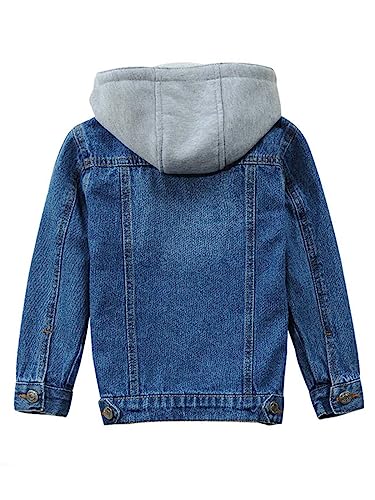 Boys Jean Jacket Kids Hooded Denim Jackets Zipper Outerwear Coat2