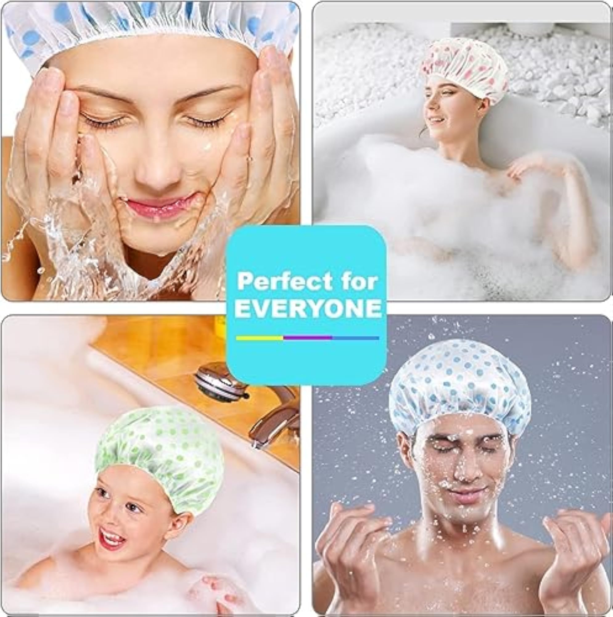 Double Waterproof Layer Shower Caps for Women