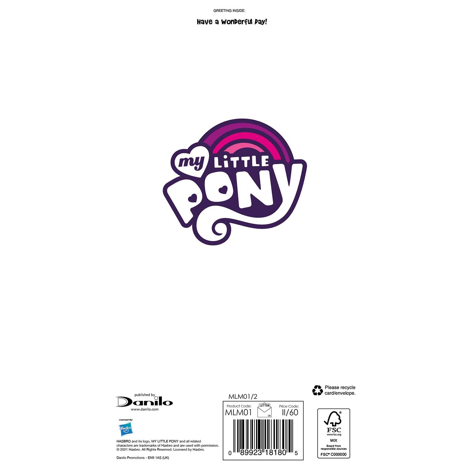 MY LITTLE PONY To A Magical Mummy Mother's Day Card, Mothers Day Card, Card for Mummy 9 x 5, Multi, 9 x 5 inch - Image 4