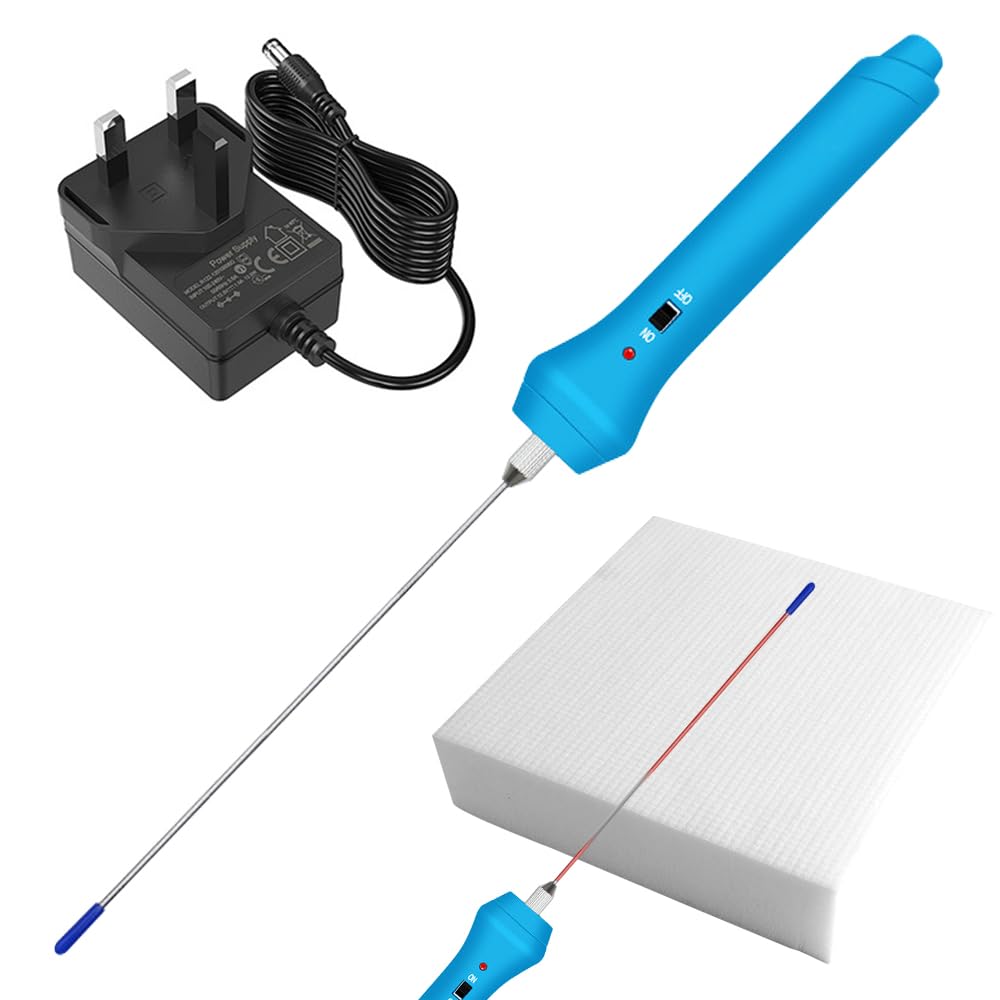 Hojalis Hot Wire Foam Cutter, 15cm Electric Foam Cutter, 110-220V 27W Hot Wire Cutting Pen with Switch and Indicator Light, Electric Polystyrene Cutter for Foam Carving, DIY Crafts,Model Making