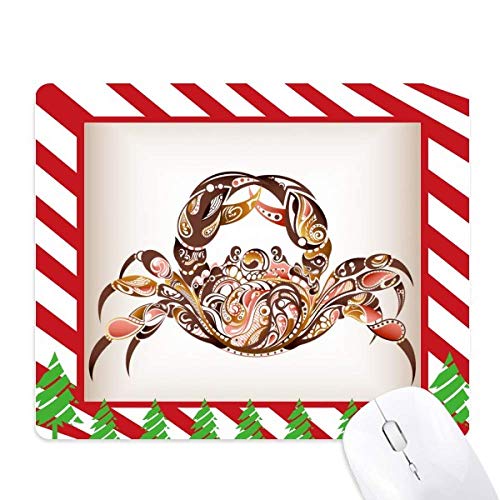 Tapis de souris crabe et organisme marin de Noël pour bureau chic