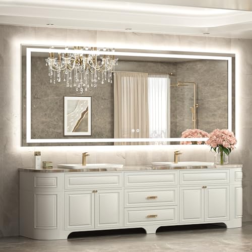 TETOTE 84 x 36 LED Bathroom Mirror with Lights, Brighter