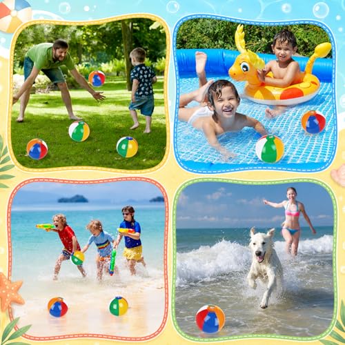 Bolas de playa clásicas arcoíris pequeñas de 6 pulgadas como obsequio de cumpleaños infantil 7