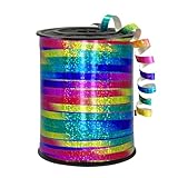 500 Yards Rainbow Laser Curling Ribbon,1/5' Holographic Curly Ribbons,Curling Shiny Ribbon for Gifts Package Wrapping, Party Festival Art Craft Decor,Florists, Weddings,Bows,Crafts wrap