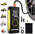Hikari 6X Faster Portable Tire Inflator, 1 MIN to Full, 20000mAh Battery, 150PSI Cordless Air Compressor Pump with Digital Pressure Gauge, Extended Hose, LED Light for Car Bike Motorcycle Balls
