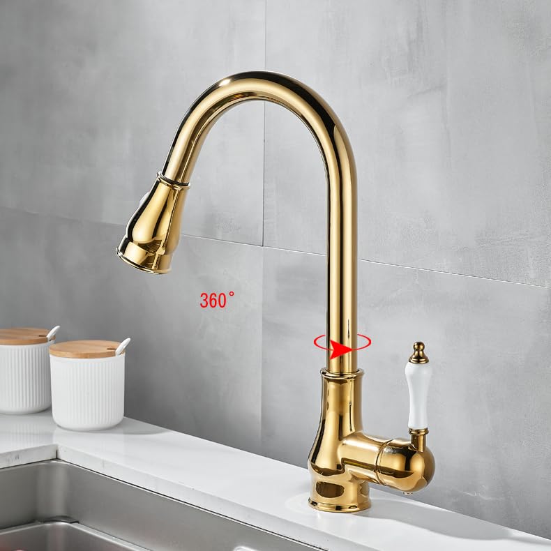 SOTBE Küchenarmatur Wandmontage - Massiv Messing 1500g Mit 35cm Auslauf