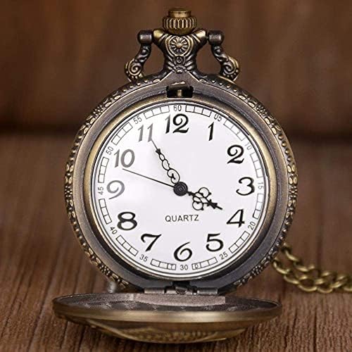 Tiong to My Son Pocket Watch Engraved Classic Vintage Quartz Pocket Fob Watch with Chain for Son Birthday Christmas Gifts