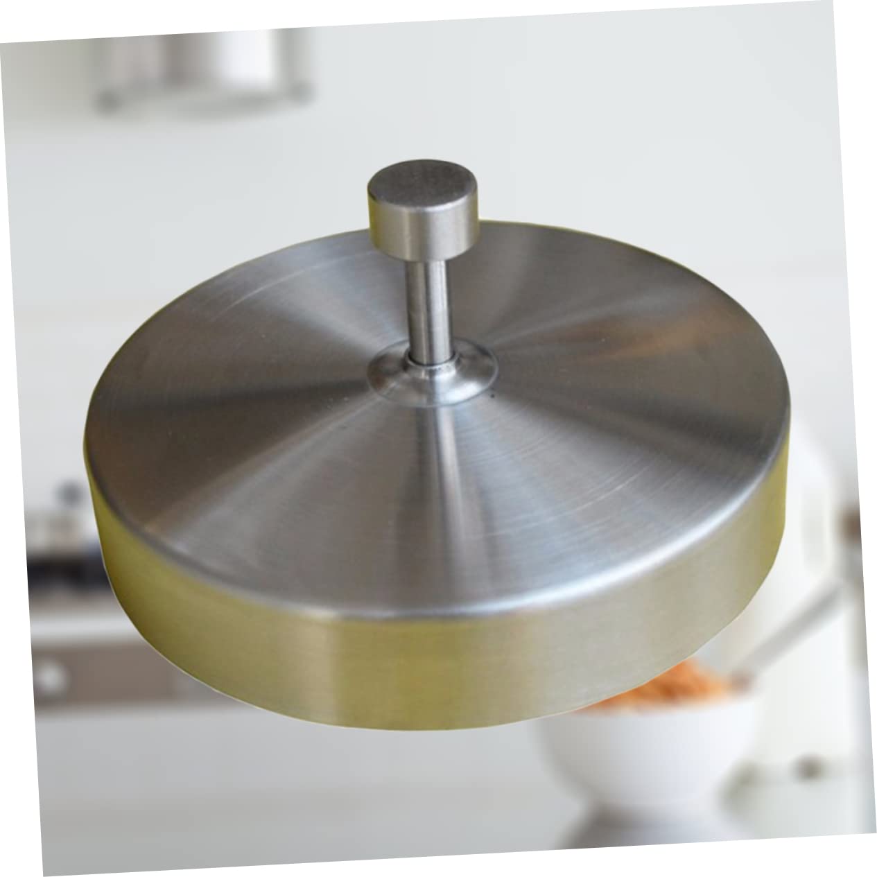 Mikikit Stainless Steel Round Meat Press for Burgers Durable Grill Tool Non Stick Surface for Easy Cleanup Design for Shaping Patties