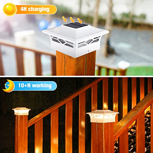 image for VOLISUN Solar Post Cap Lights: 12 - Pack Outdoor Deck Post Cap Lights 