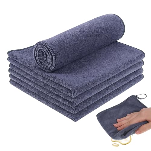 Microfiber Clothes 4 Pcs 12''x12'' Reuseable Microfiber Towels for Cars Ultra Absorbent Streak Free...