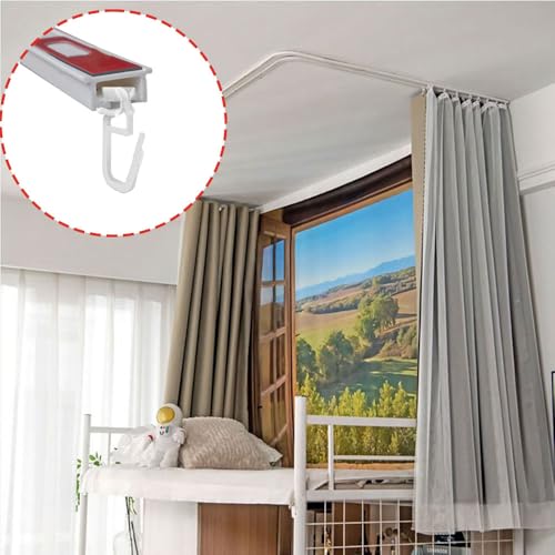 50 Stück Gardinenhaken, X-Gleiter für Gardinenschienen, 6 mm Standardmaß Gardinengleiter, Gardinenhaken für Schienen, Vorhang Haken für Vorhangschiene, Gleitet Leise und Zuverlässig