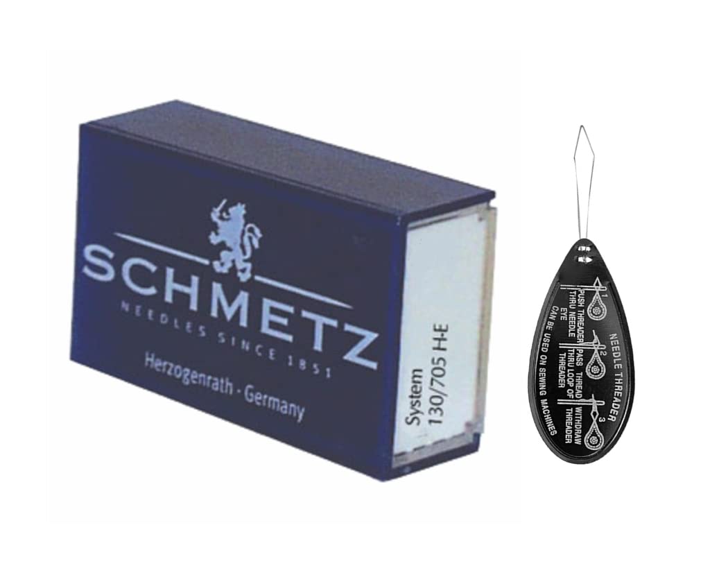 Ipc Sewing Parts Silver Embroidery Sewing Machine Needles, Box Of 100, Size 90/14, Includes Large Needle Threader
