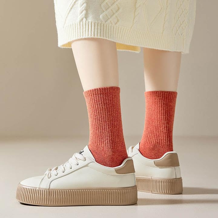 Soft Cotton Women Socks above Crew Bootie Socks Casual Athletic Socks Soft Womens Socks Aesthetic Socks 6 Pairs3