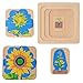 Tomaibaby 1 jeu de puzzles en bois multicouche durée de vie Cycle de tournesols Cartoon Montessori Jouets DIY Puzzle précoce Jouet éducatif pour enfants