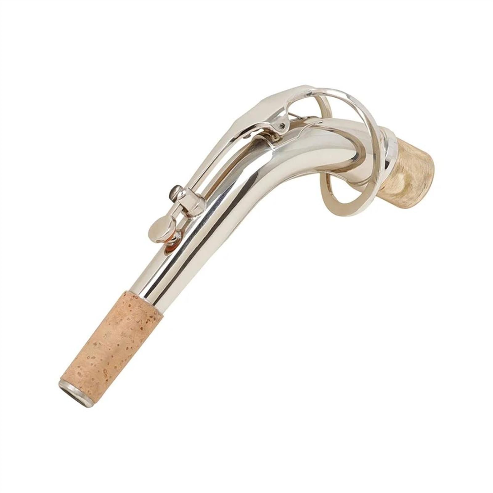 Saxofón Instrumentos Accesorio Saxofón Alto Cuello Curvo Latón Plateado Cuello Curvo Accesorios Para Instrumentos De Viento De Madera