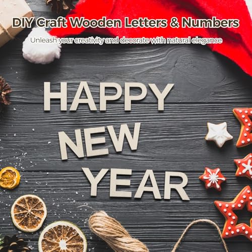 108 PCS Wooden Letters Numbers, 3 Sets of Alphabet Letters and Numbers, 4 Inches Wooden Letters A to Z, DIY Craft Wood Numbers 0 to 9, for Home Decor, Party Decoration, Classroom Projects - Image 5