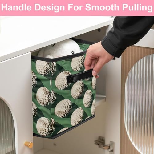Panier de rangement de golf pliable et robuste avec double poignées - 6