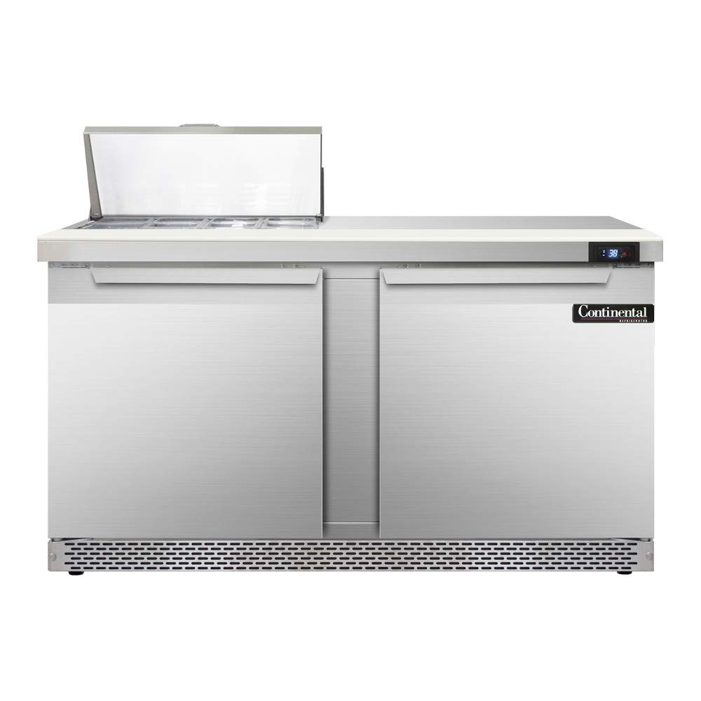 Sandwich Unit by Continental Refrigerator – 17.0 cubic_feet, Metallic, Model SW60-8C-FB