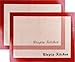 Silicon Mat for Baking and Cooking - 2 Pack - Red - Professional Grade Non-stick - Best for Cookies, Pizzas, Pretzels and More - by Utopia Kitchen